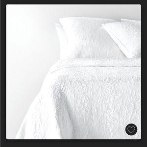 DVF for Target - Tonal Sea Twig king matelasse coverlet and 2 euro pillows white